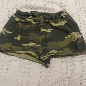 Camo print shorts